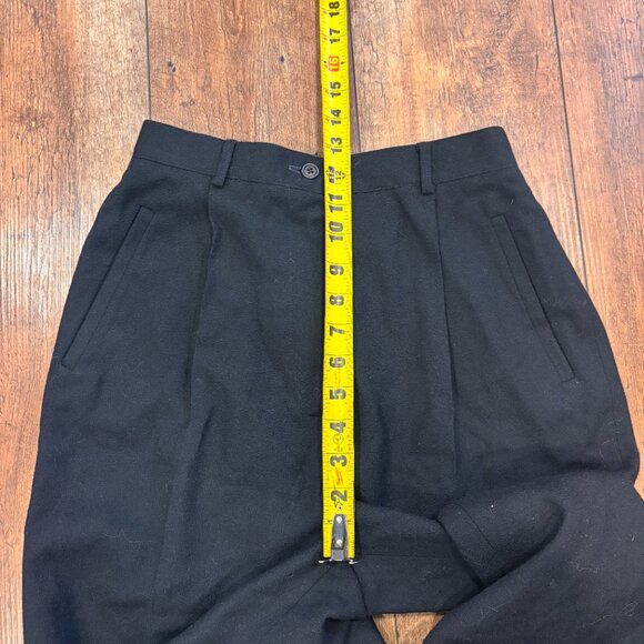 J.CREW VTG Tapered-Leg High Waist 100% Wool Black Pants Womens 8 NWT Made in USA - Picture 7 of 10